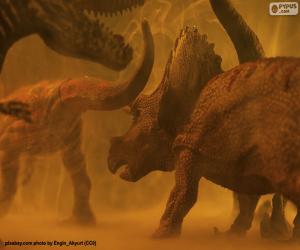 Puzzle Triceratops και δεινόσαυρος